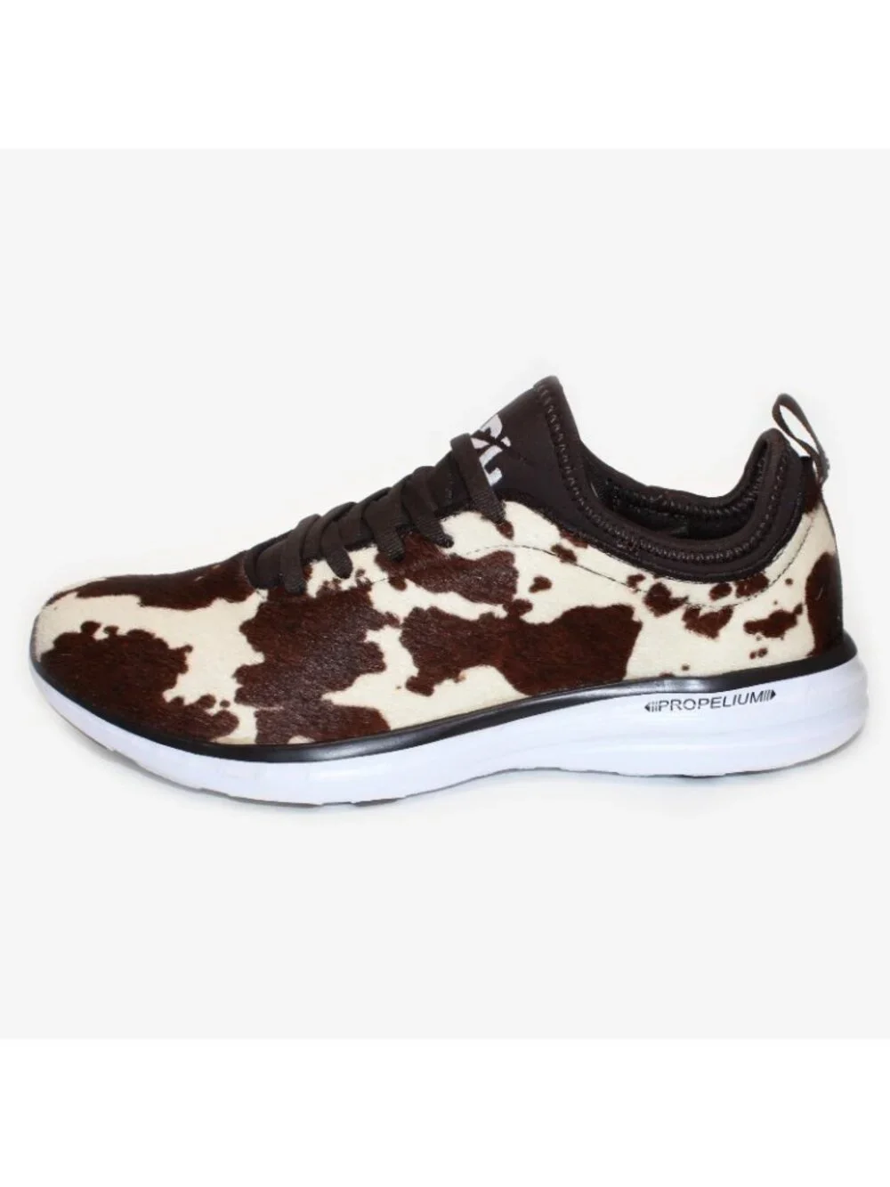 APL Athletic Propulsion Labs Women's Iconic Phantom Deep Brown/White Cow 7.5